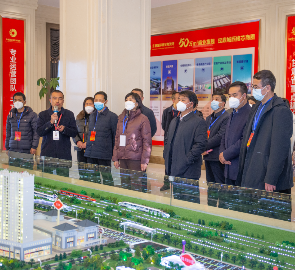 陇南市出席甘肃省第十四届人民代表大会第一次会议代表赴东盛国际商贸物流港考察指导工作